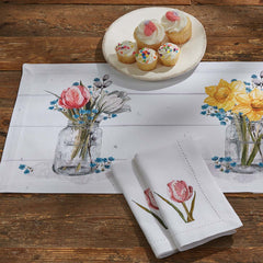 farmhouse spring table runner treasured country gifts.com