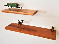 Solid Cherry   Flat-Edge Floating Shelf Kit