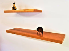 Solid Cherry   Flat-Edge Floating Shelf Kit