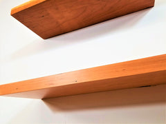 Solid Cherry   Flat-Edge Floating Shelf Kit
