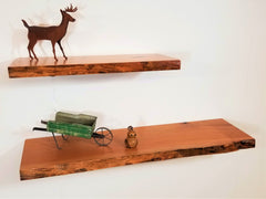 Solid Cherry   Flat-Edge Floating Shelf Kit