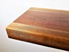 Black Walnut Flat-Edge Floating Shelf Kit