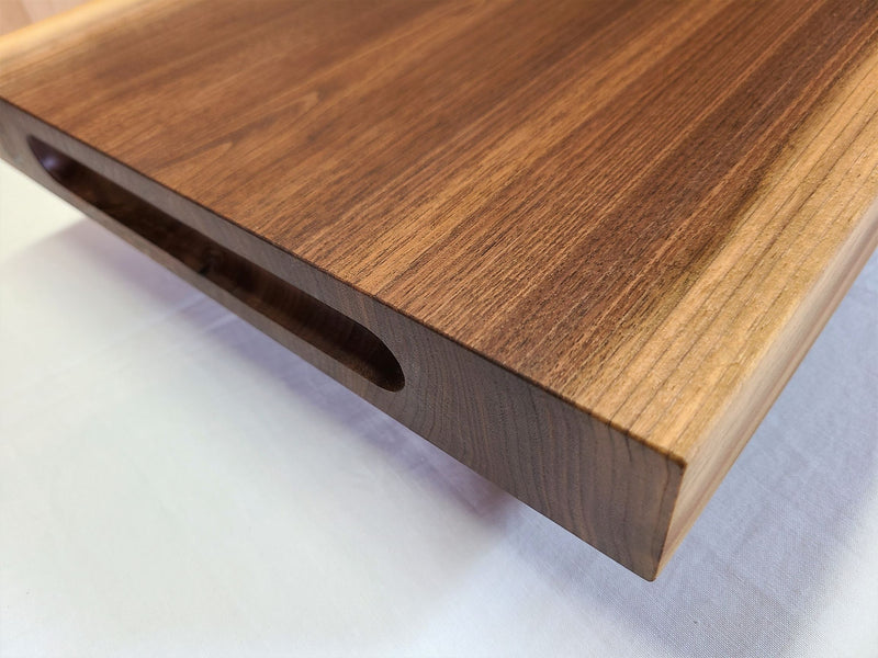 ZimBOARD Live-Edge Black Walnut "FLAT TOP" Cutting Board