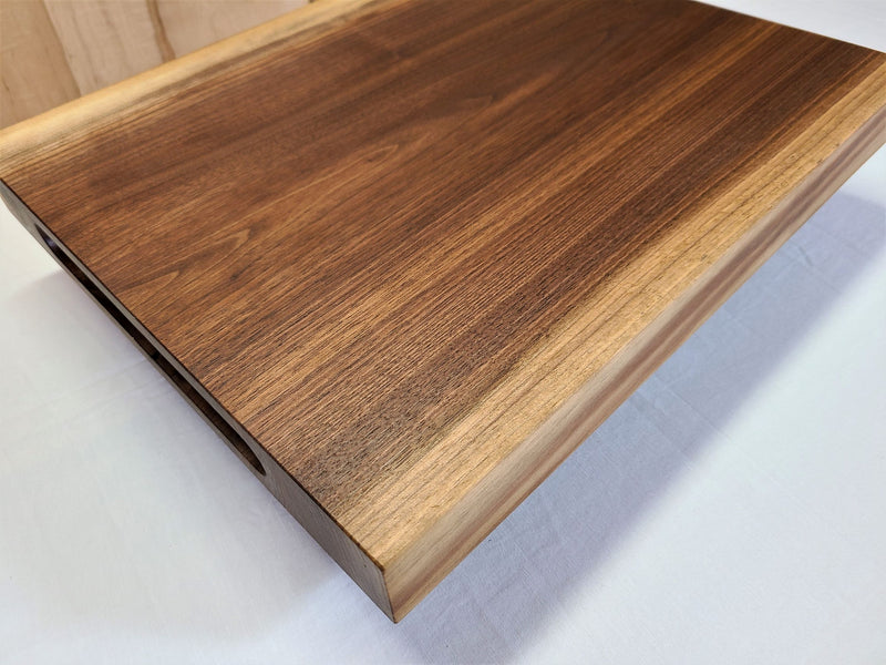 ZimBOARD Live-Edge Black Walnut "FLAT TOP" Cutting Board