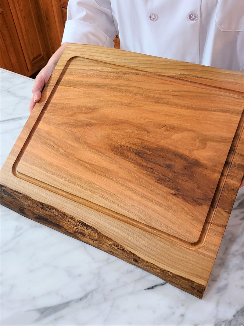 ZimBOARD Live-Edge Black Cherry "SLICER" Cutting Board