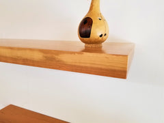 Solid Cherry   Flat-Edge Floating Shelf Kit