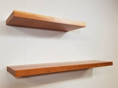 Solid Cherry   Flat-Edge Floating Shelf Kit