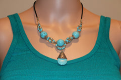 Turquoise Twist Handmade Necklace
