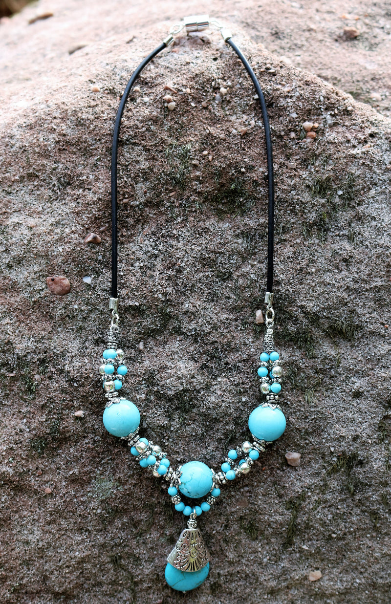 Turquoise Twist Handmade Necklace