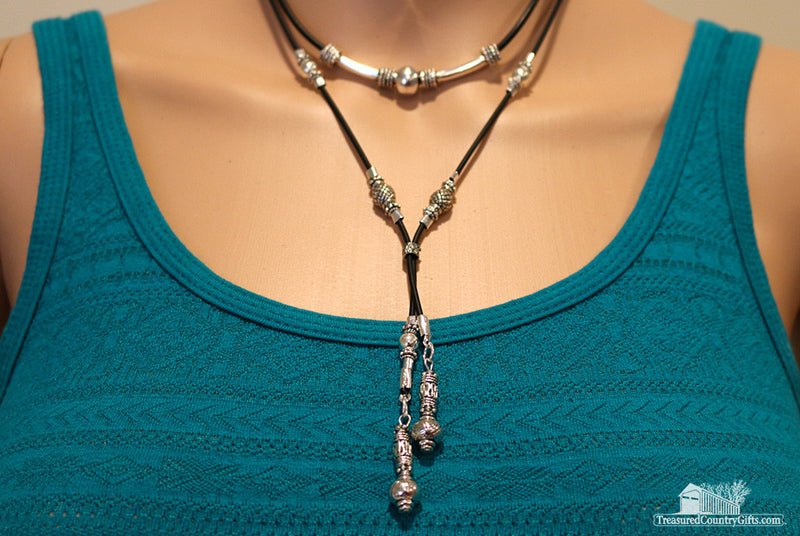 Silver Lariat Handmade Necklace