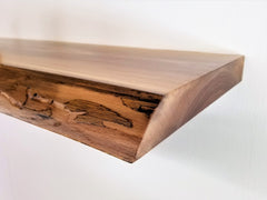 Solid Black Walnut Live-Edge Floating Shelf Kit