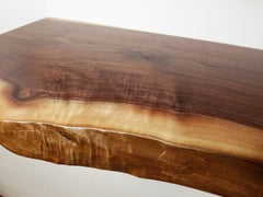 Solid Black Walnut Live-Edge Floating Shelf Kit